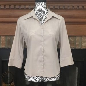 🎁🎁🎁Cotton Express Stretch Beige 3/4 Sleeve Top